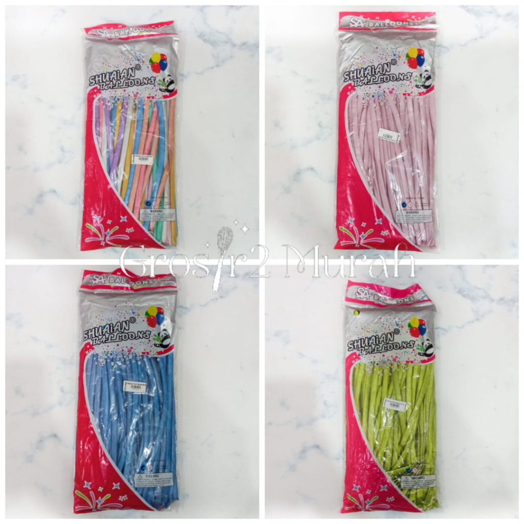 Balon Shuaian Twist Chrome/Balon Latex Twist