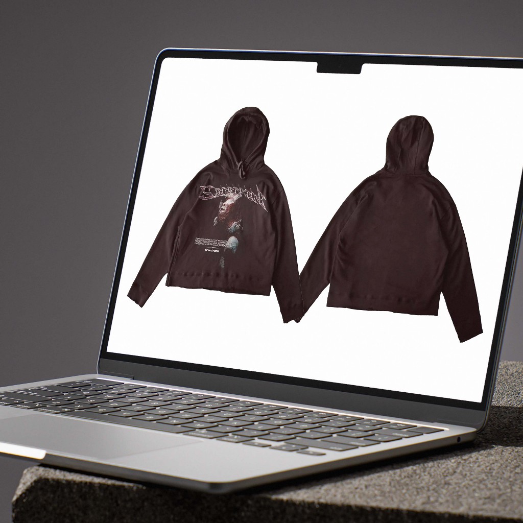 0295 - UNFINISHED CROP HOODIE MOCKUP