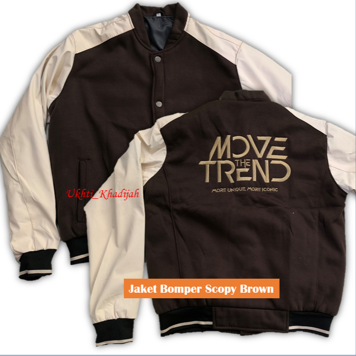 Jaket Bomber Scopy Original Navy & Brown