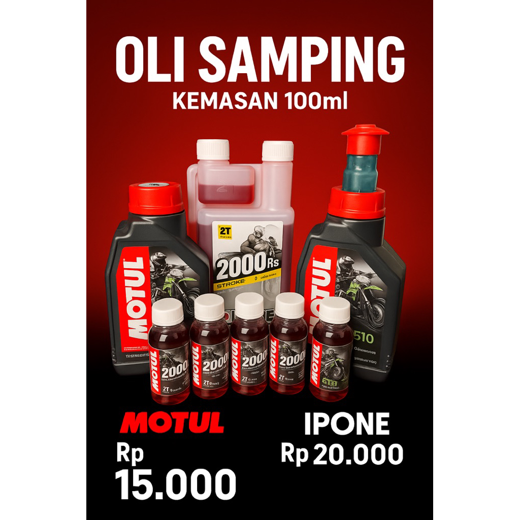OLI SAMPING motul & ipone kemasan 100ml