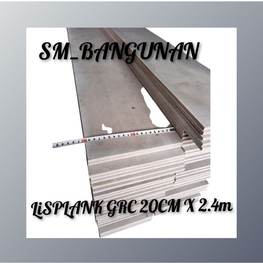 Lisplang / Lisplank Polos GRC 20 cm x 2.4 meter