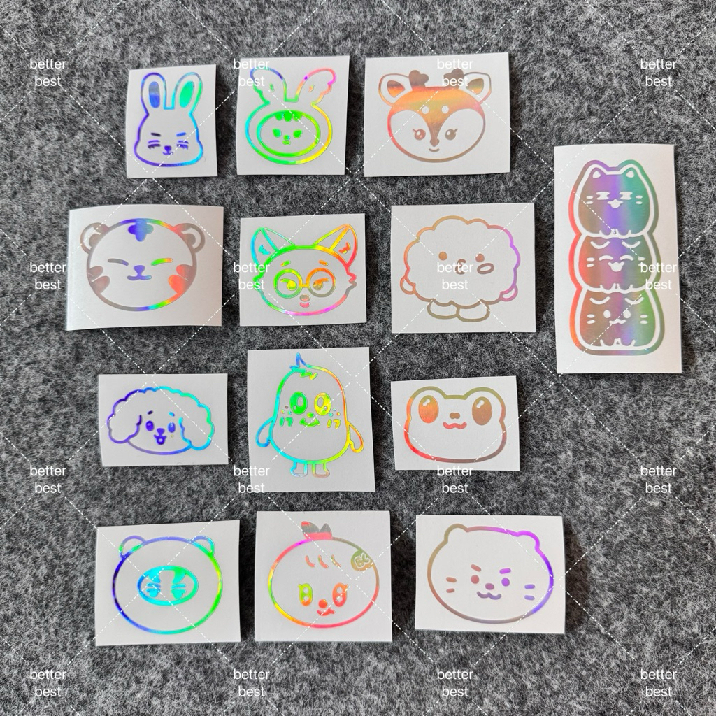 

MINITEEN SEVENTEEN SVT Sticker Cutting Hologram Deco