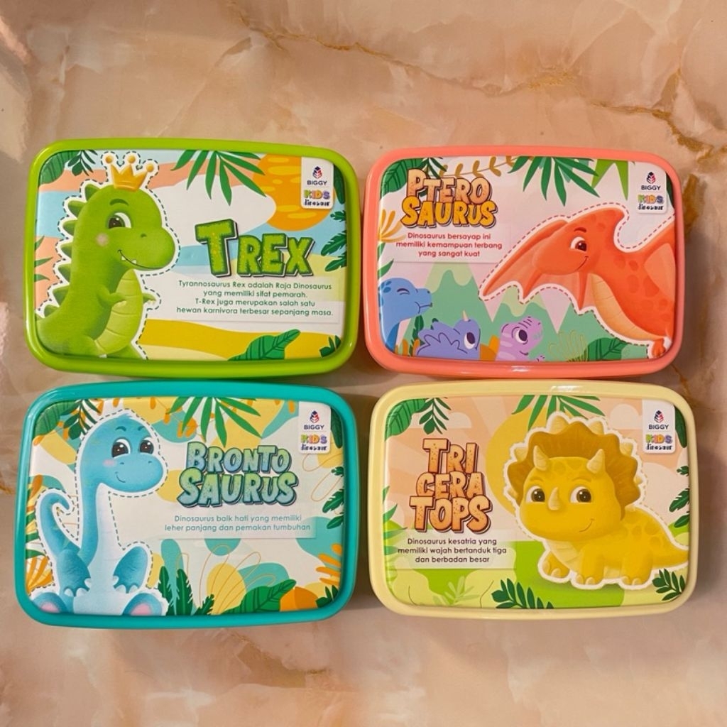 #Tempat bekal makanan biggy Dino / tempat bekal kids / tempat bekal anak sekolah TK SD SMP / souveni