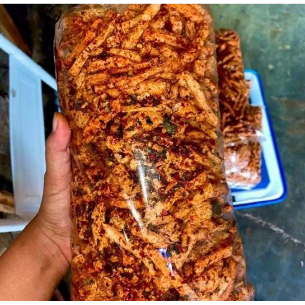 

Basreng Extra Bumbu Pedas Daun Jeruk 1kg Keripik Kerupuk