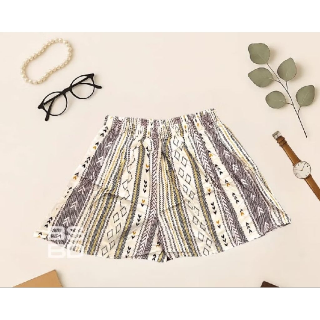 Celana hotpants Super Jumbo Motif Bunga BB 45-85 Kg | Celana Kolor | Celana Boxer