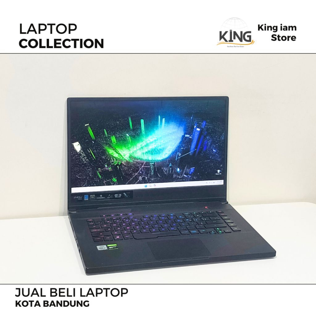 ASUS ROG ZEPHYRUS M15 GU502LU | i7-10750H | GTX 1660Ti | RAM 16GB | SSD 1TB | 240Hz | Laptop Bekas D