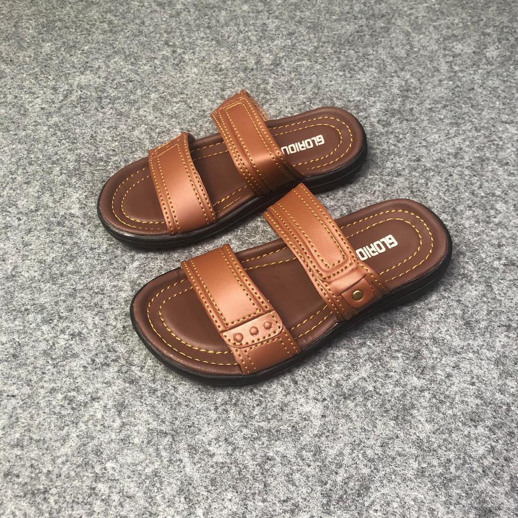 Sandal anak laki laki terbaru sandal slop kulit anak Termurah Sandal Kulit Anak Laki Premium