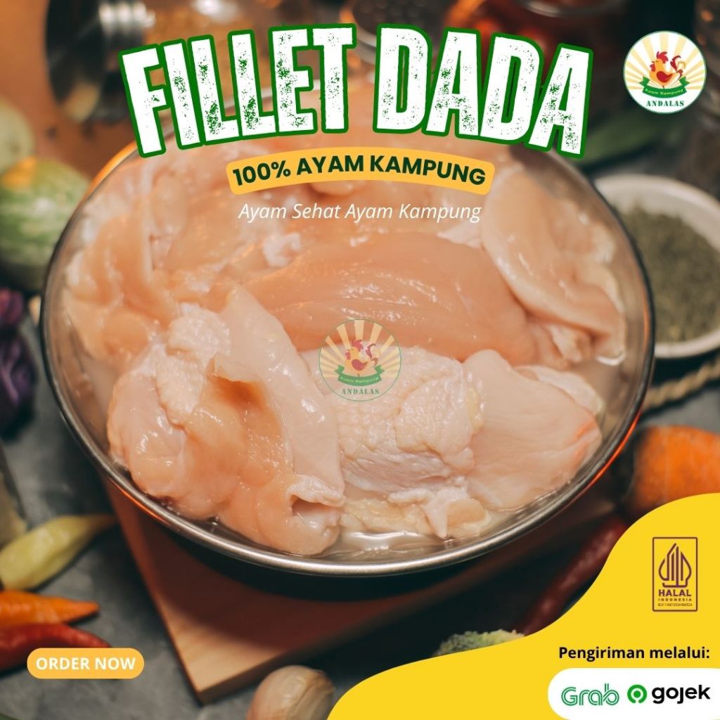 

Fillet Dada Ayam Kampung 500 Gram