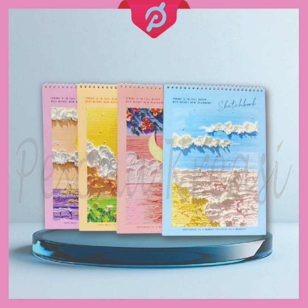 

Premium Sketchbook A5 Buku Gambar A5 Buku Sketsa Vertikal Jilid Spiral 45 Lembar 90 Halaman