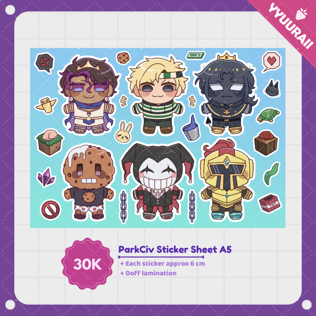 

MCYT Parkour Civilization || Sticker Sheet || yyuuraii