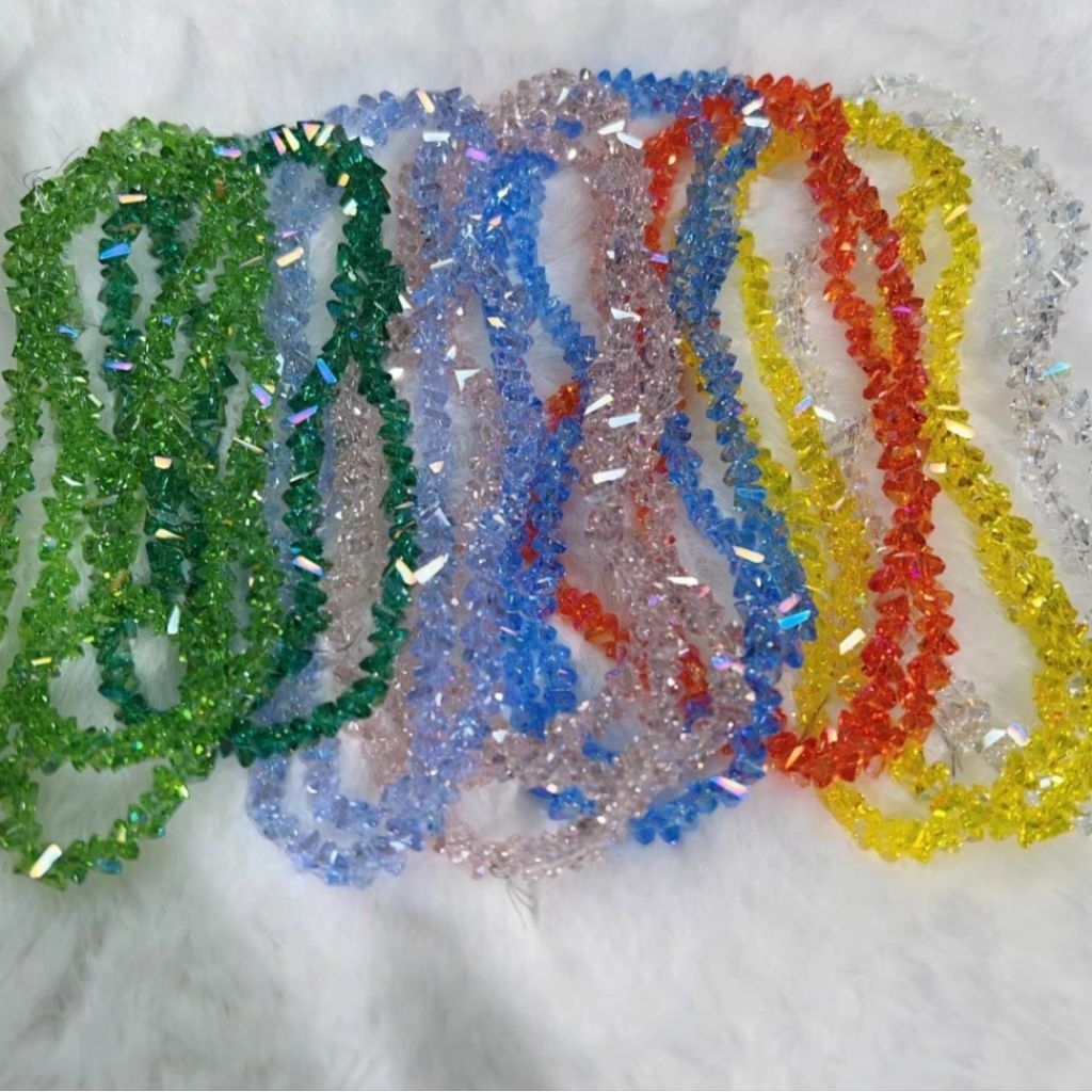 Grosir 90pcs Segitiga 6mm 3A Ceko kristal crystal beads diy ronce manik monte mote swarovski triomph