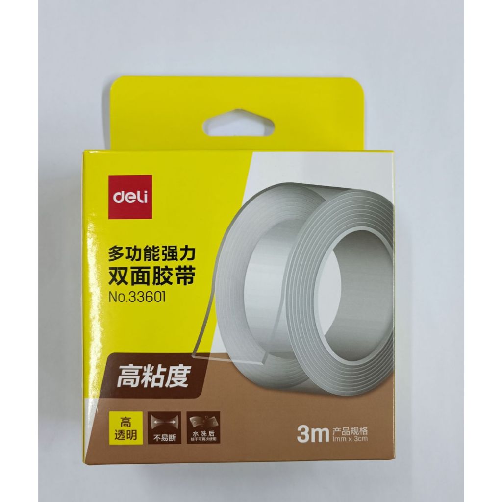 

DELI MULTI FUNCTIONAL 2-SIDE TAPE /NANO TAPE TRANSPARAN 33601