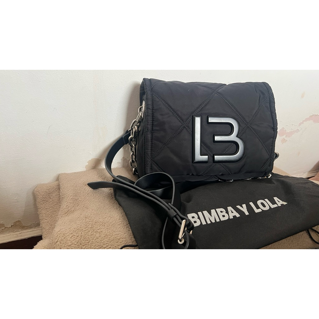 Bimba Y Lola Flap Bag Medium Black