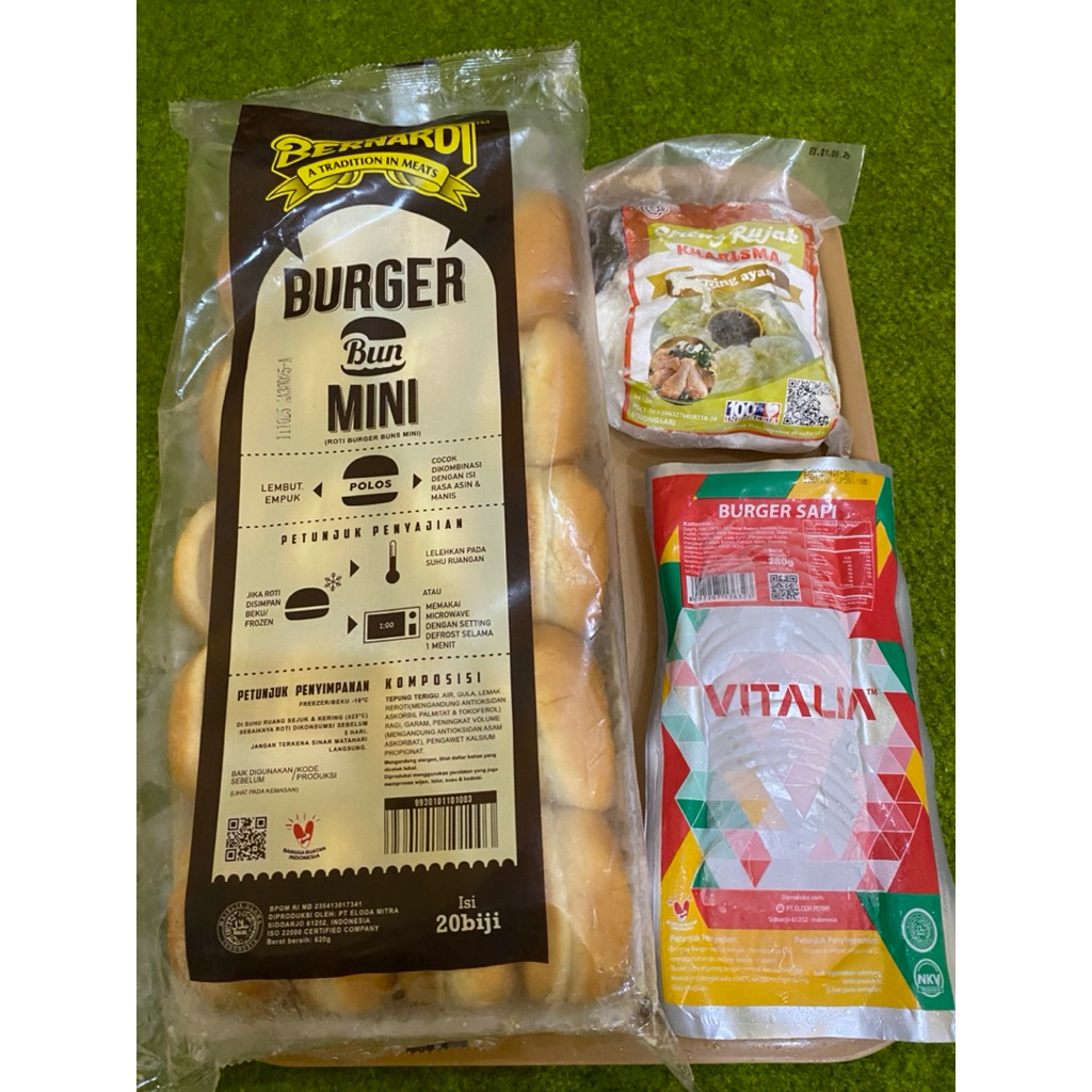 

Camilan Asik ( Roti Burger, Smoked Beef, & Cireng Bumbu Rujak)