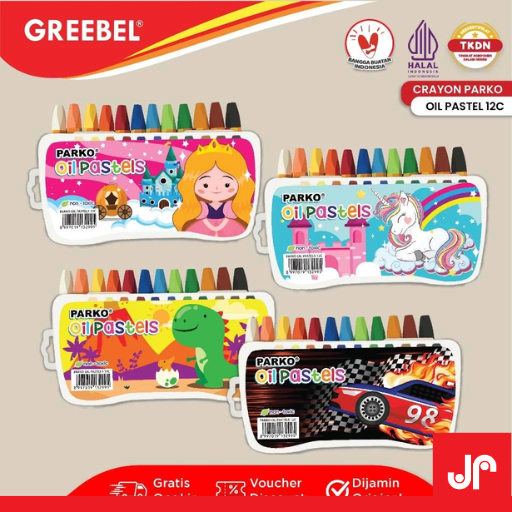 

PARKO OIL PASTEL 12 COLORS/ CRAYON ANAK 12 WARNA / KRAYON SEKOLAH ANAK