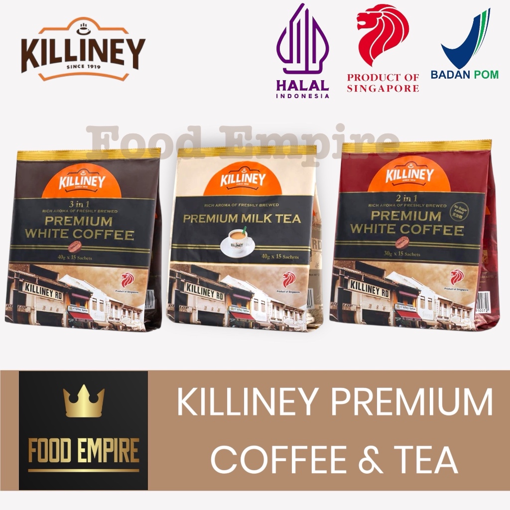 

KILLINEY Premium 2in1 - 3in1 White Coffee | Milk Tea | Minuman Kopi & Teh Instan