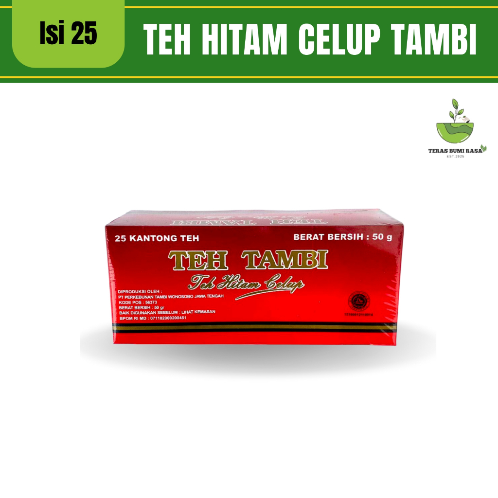 

Teh Tambi Wonosobo Asli Teh Hitam Celup Teh Seduh 25 Kantong Original Wangi Melati Berkualitas