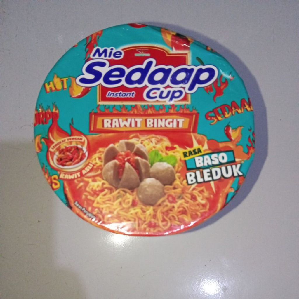 

Mie Sedaap Cup Rawit Bingit Rasa Baso Bleduk