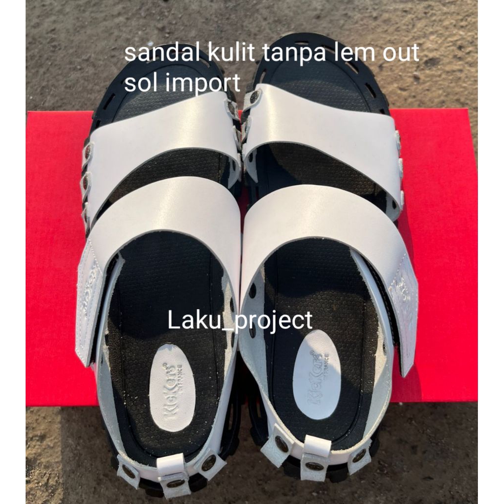 COD sandal pria kulit knopp. tanpa lem