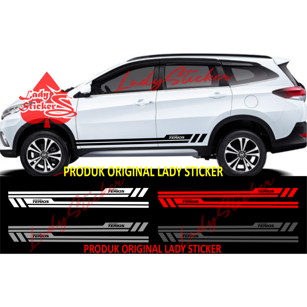 Cutting sticker mobil terios sticker stiker mobil daihatsu terios