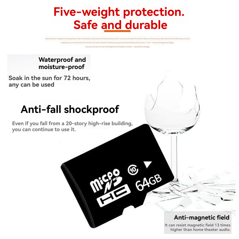 High Quality Micro SD Card 32GB 64GB 128GB 256GB 512GB 2TB 1TB TF Mini Flash Memory Card for Smartph