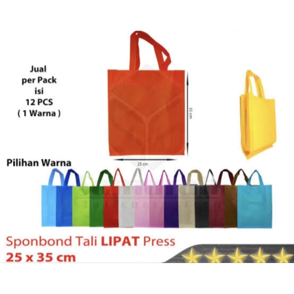 

GROSIR Tas Spunbond Press 25x35x8 Polos/Custom