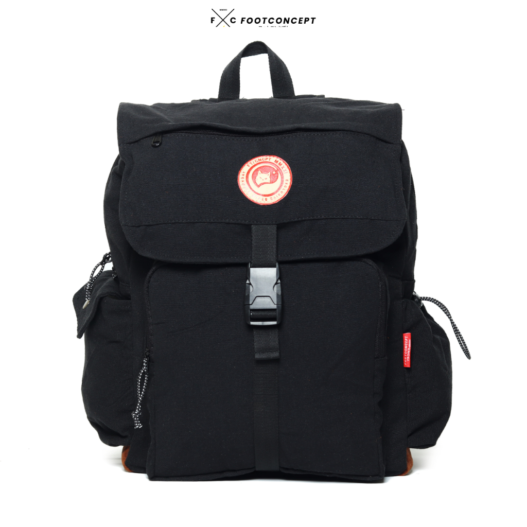 100% aman footconcept ransel kanvas unisex sekolah tas laptop kerja cityclass code 1949 canvas