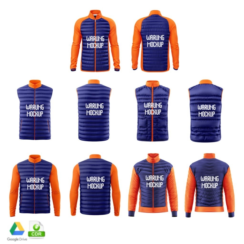 Mockup Jacket - Corel Draw (Produk Digital)