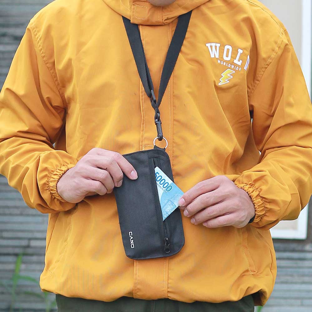 Terma - Tas Gantung Leher Hanging Wallet Pria Distro Dompet HP Kartu ID Card Tas Sako Premium