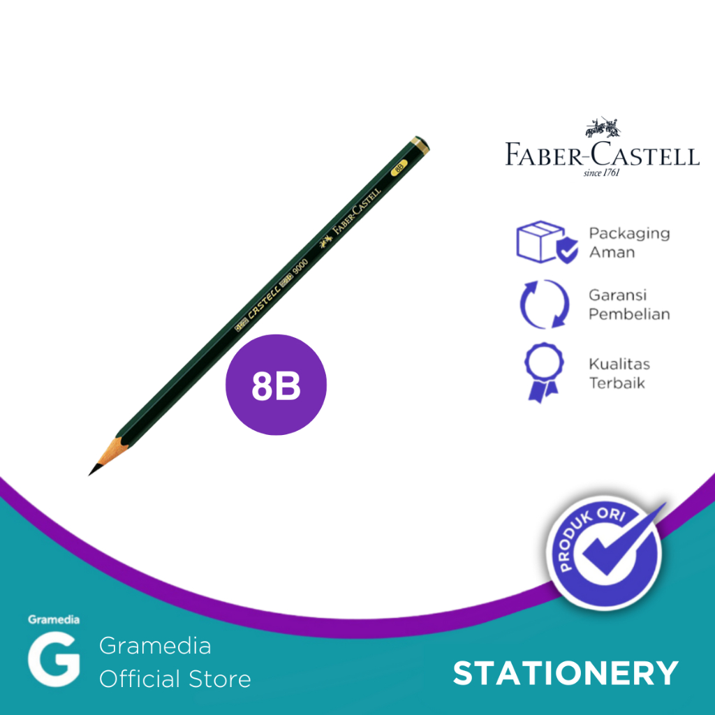 

Gramedia Pekanbaru - FABER CASTELL PENCIL 9000 8B