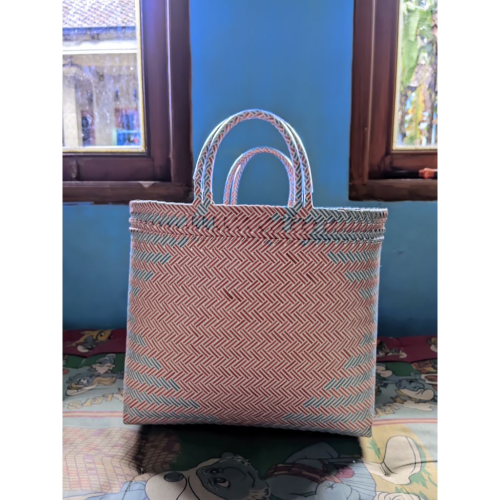 Promo Tas Anyam Lurik Besar/tas anyam ngawi