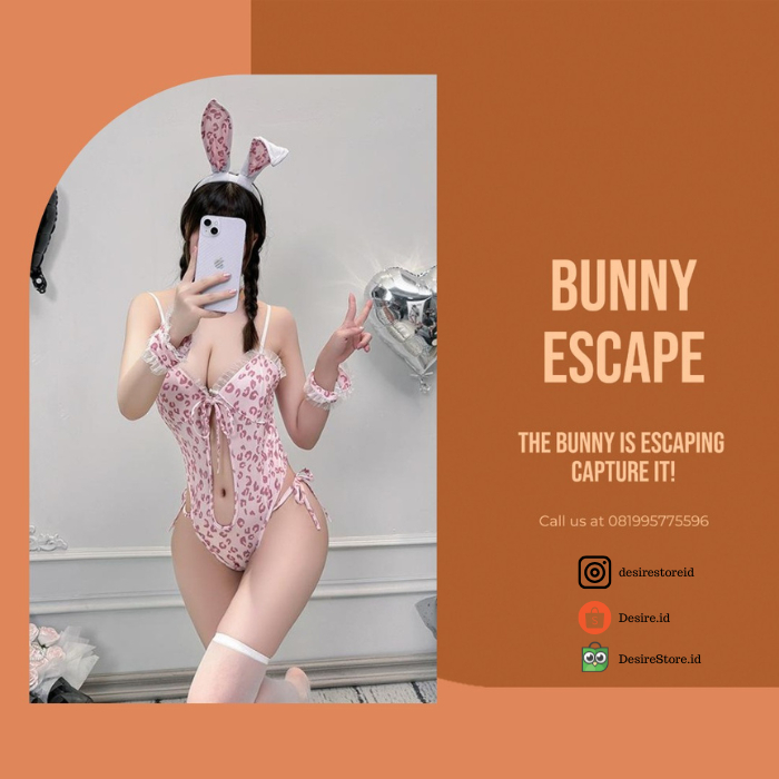 Kostum/Lingerie hot Binal Costume Bunny Motif Leopard Pink