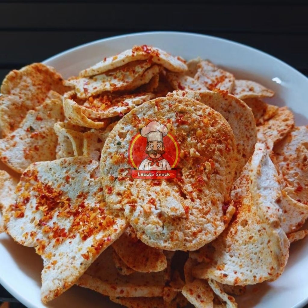 

Basreng Koin Bulat Pedas Daun Jeruk Kemasan 1kg