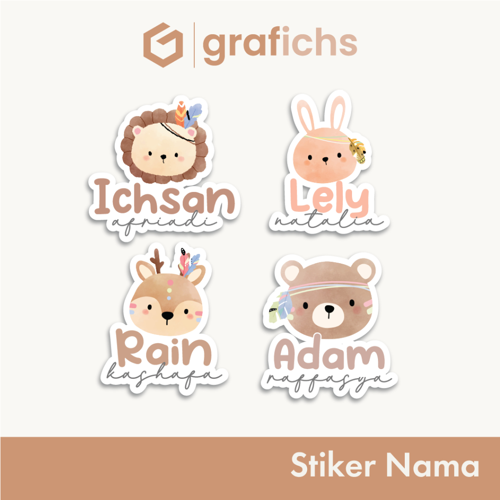 

[35-70 pcs] Stiker Nama Alat Tulis Sekolah GISS261-270 by Grafichs