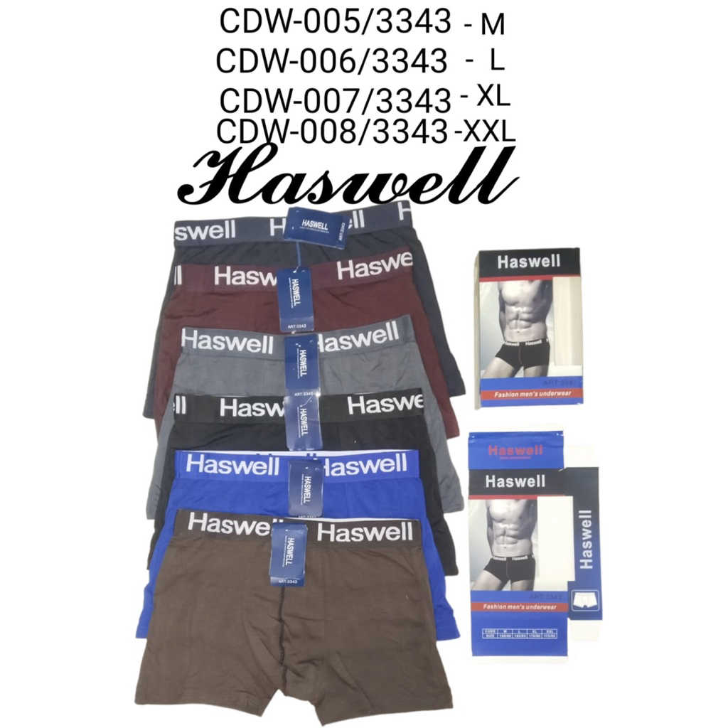 3pcs Short Boxer Pria Haswell // CD Boxer Pria // Celana Dalam Pria
