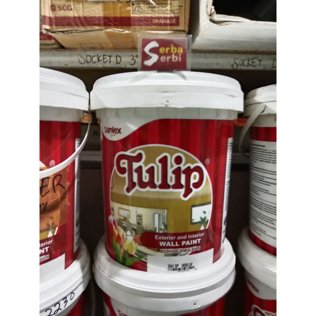*18KG TULIP*Cat air tembok wall paint 18kg tulip paint sanlex brand(INSTAN AREA PEKANBARU)