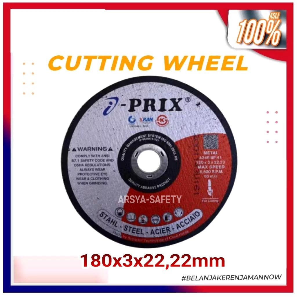 I-PRIX 7" CUTTING WHEEL IPRIX 180x3x22,22mm