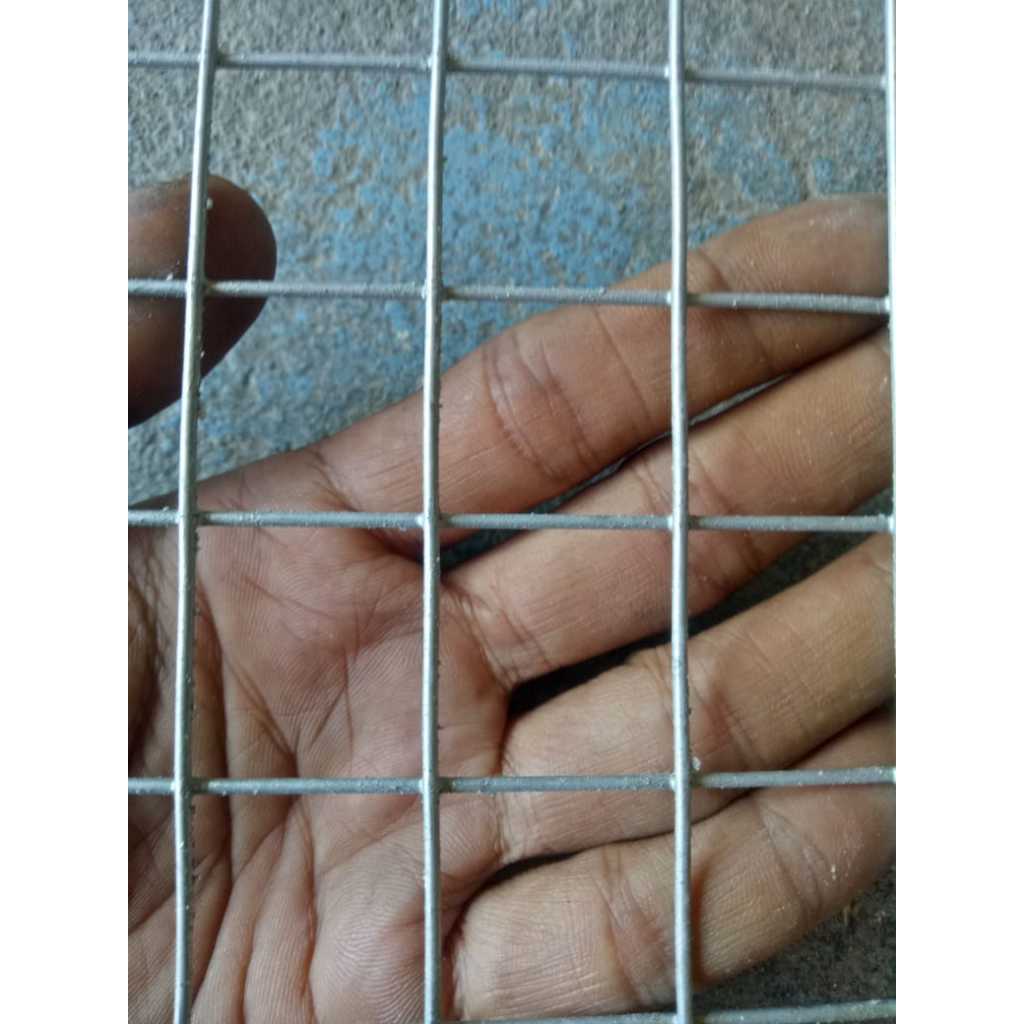 NEW Kawat Ram Kawat loket Galvanis Tebal 1,3 mm Lubang 2,5 cm x 2,5 cm Tinggi 100 Cm x 100 Cm