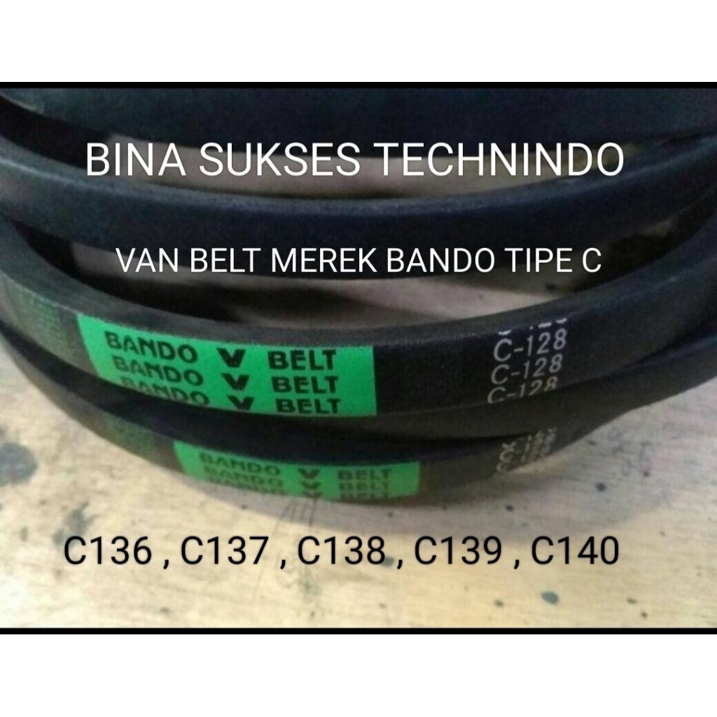 V-BELT BANDO TIPE C136 , C137 , C138 , C139 , C140  / VBELT / V BELT / VANBELT / VAN BELT / FANBELT 