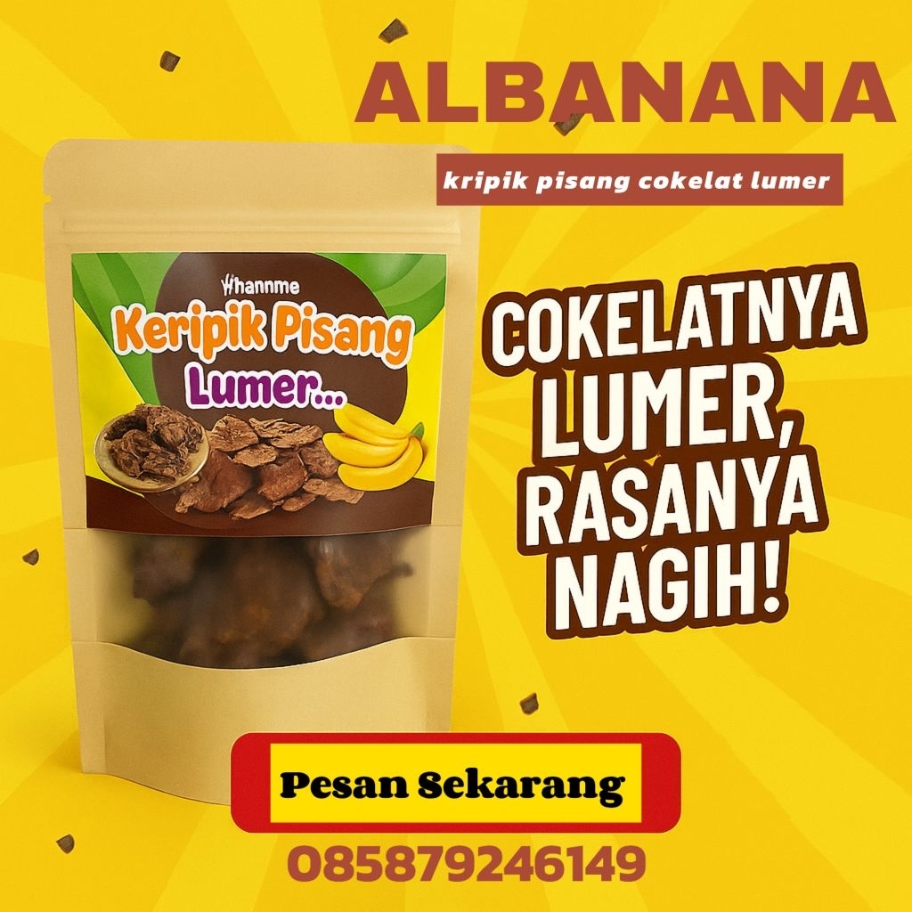 

kripik pisang kepok lumer coklat aneka rasa