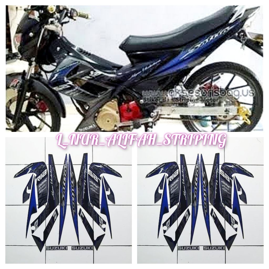 Striping Stiker Lis Les Poket Body Motor Berkualitas - Suzuki Satria Fu 150 Special Edition Tahun 20