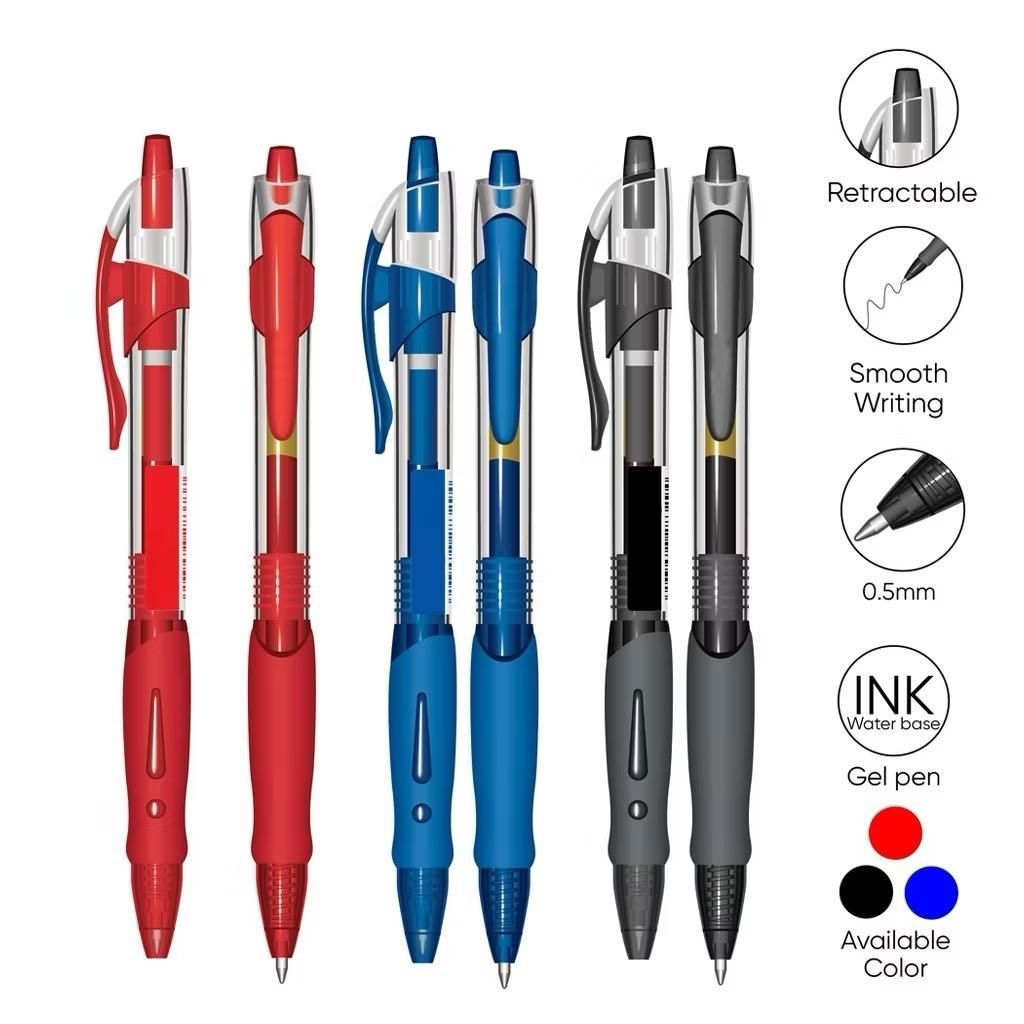 

[ 1 Lusin / 12Pcs ] Pulpen Gel MINI 0.5MM / Bolpain Bolpen Alat Tulis Kantor Sekolah Tinta Pen Pena Standart Hitam Merah Biru