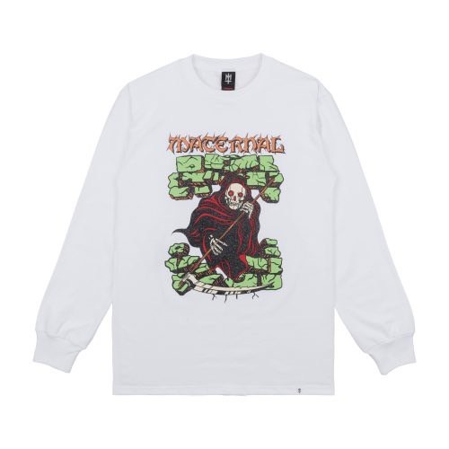 QRICK MATERNAL DISASTER BAJU KAOS LENGAN PANJANG T-SHIRT LONG SLEEVE PUTIH