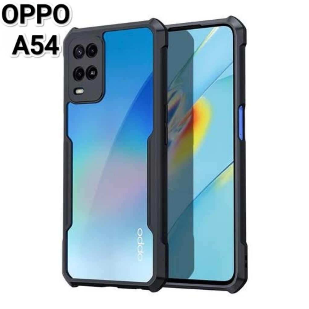 CASE OPPO A54 ARMOR ACRILIC CLEAR LIST BLACK