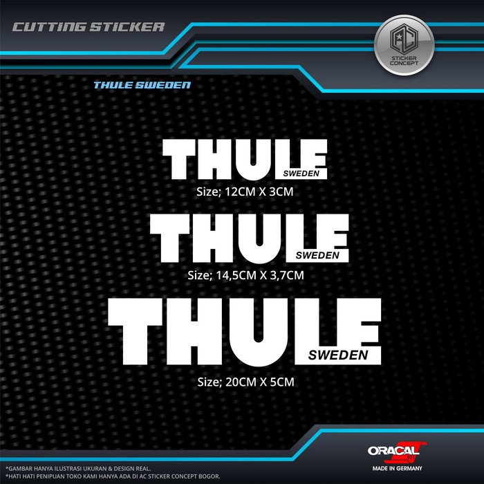 Sticker Cutting Decal Thule Sweden Stiker Untuk Box Roof Rack Mobil