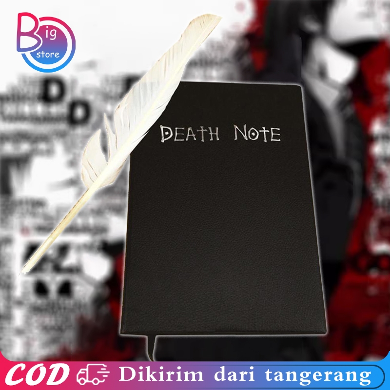 

Buku Tulis Death Note Bergaris Notebook Anime Dengan Casing Dan Pena Bulu Binder Death Note