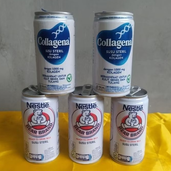 Kaleng bekas susu Bear Brand / Collagena