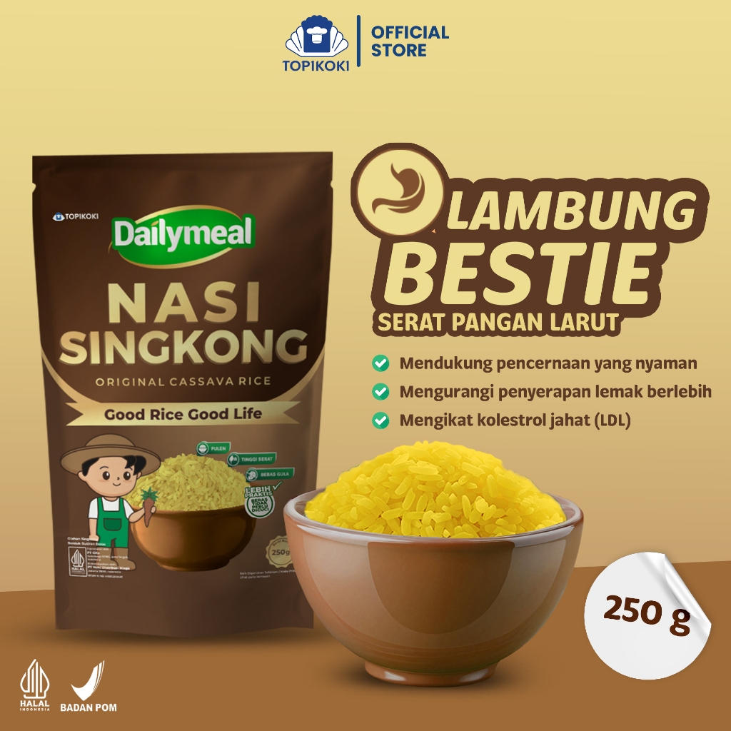 

]NOT FOR SALE] Dailymeal - Cassava Rice / Nasi Singkong 250g - Kaya Serat, untuk Gaya Hidup Sehat