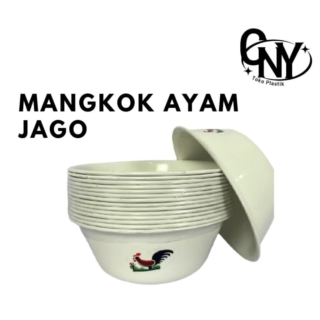 CNYplast - MANGKOK PLASTIK AYAM JAGO 1 LUSIN
