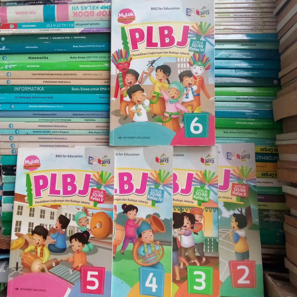 Buku bekas PLBJ Pendidikan Lingkungan dan Budaya Jakarta. SD MI Kelas 2, 3, 4, 5, 6 Kurikulum 2013 e